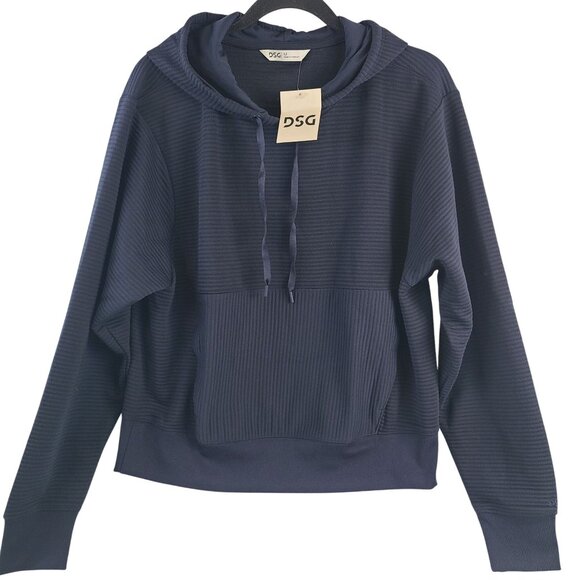 DSG Tops - NWT DSG Women's So Soft Ottoman Hoodie Jet Navy Ribbed Pullover Sz M